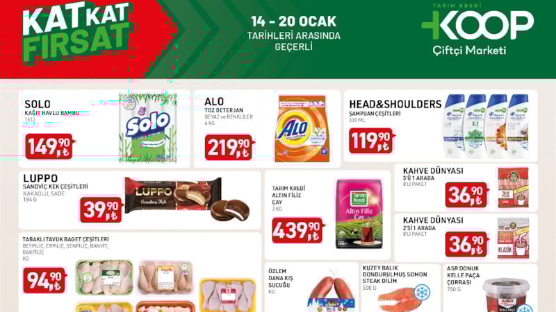 Tarım Kredi'de 14-20 Ocak fırsatları: Fiyatlar dibe indi! Her şey geliş pahasına...