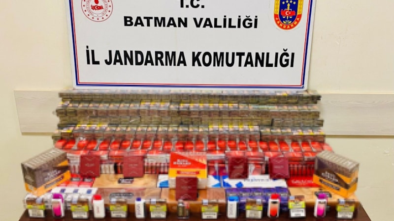 Batman’da bin 308 paket kaçak sigara ele geçirildi
