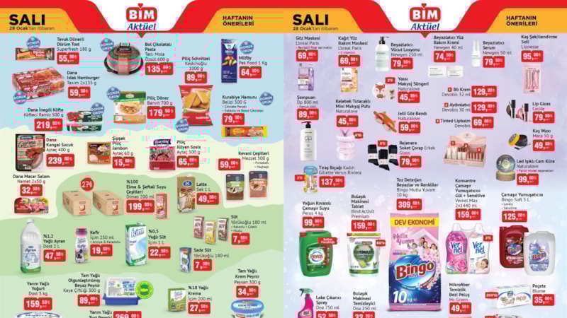 BİM'de Deterjan Fırsatları Başlıyor: BİM 28 Ocak Aktüel Ürünler