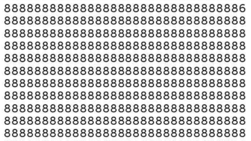 5 Saniyelik Zeka Testi: 8'ler Arasındaki Gizli 6'yı Bulan Dahi Sayılıyor