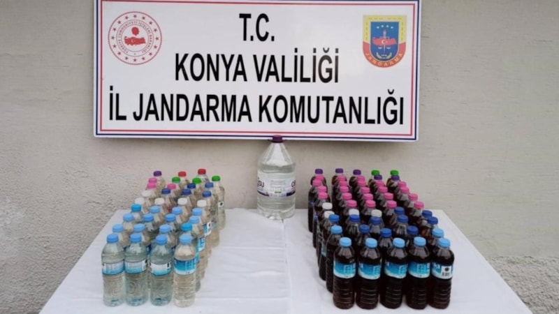Konya'da sahte içki operasyonu: 2 adrese polis baskını