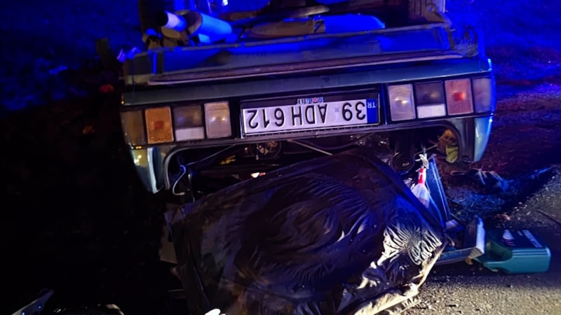 Kırklareli'de otomobil şarampole devrildi