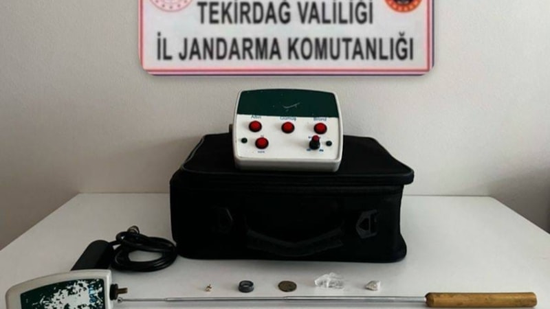 Tekirdağ'da tarihi eser niteliğinde objeler ele geçirildi