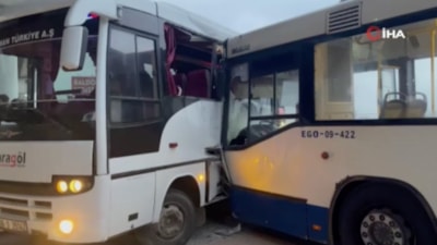Ankara'da otobüs ile servis aracı çarpıştı