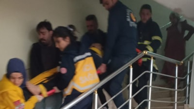 Mardin'de asansör kabini düştü: 4 kişi yaralandı