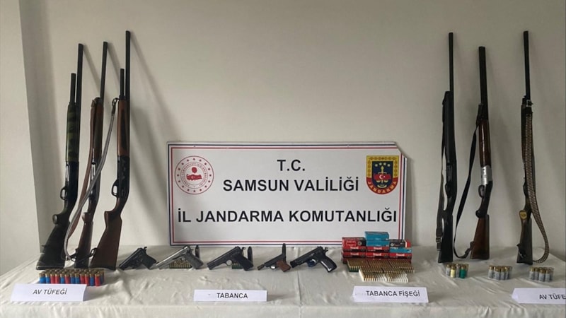 Samsun'da silah kaçakçılarına yönelik operasyon