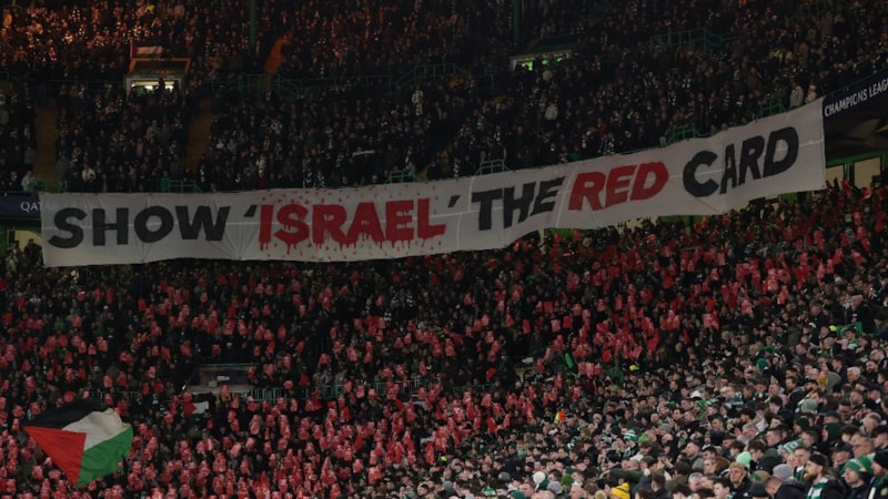 Celtic taraftarından İsrail'e kırmızı kart