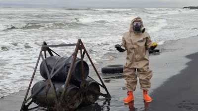 Ordu’nun 3 noktasında sahile vuran 7 varilden birinde kimyasal madde tespit edildi