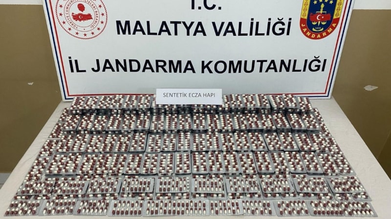 Malatya’da 5 bin 469 sentetik hap ele geçirildi