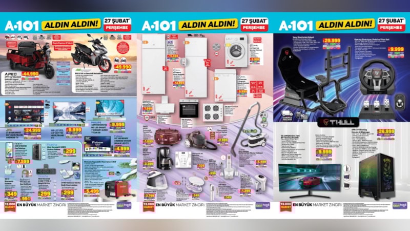 A101 ucuza gaming ekipmanları getiriyor; Direksiyon seti, bilgisayar, monitör… İşte fiyatları