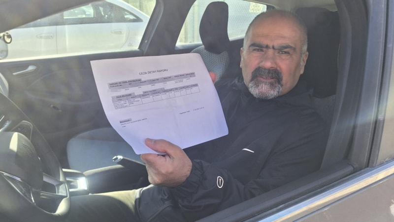 Hiç gitmediği Şanlıurfa'da hatalı sollama cezası yedi