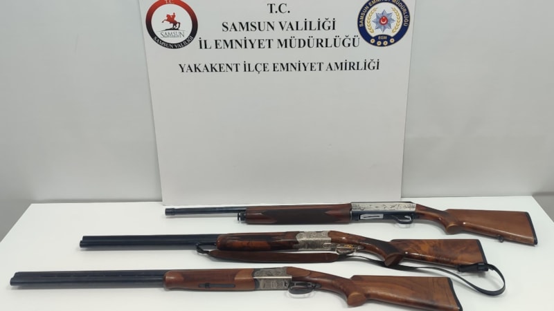 Samsun'da tüfekle yasak avlanan 2 kişi yakalandı