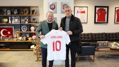 Letonya Futbol Federasyonu Başkanı'ndan, İbrahim Hacıosmanoğlu'na ziyaret