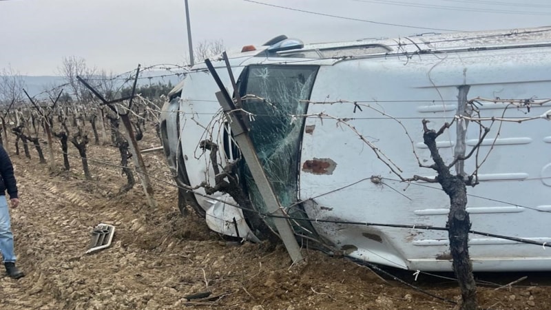 Denizli'de minibüs kazası: 1 yaralı