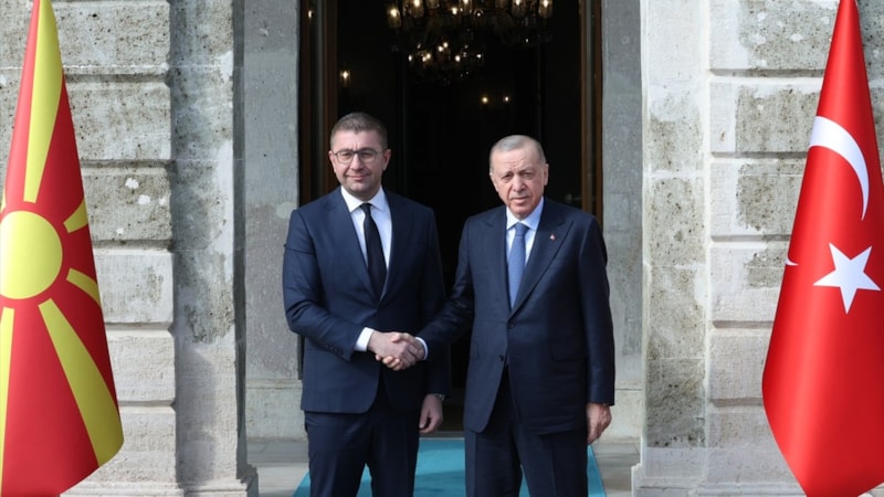 Cumhurbaşkanı Erdoğan, Kuzey Makedonya Başbakanı Mickoski’yi kabul etti