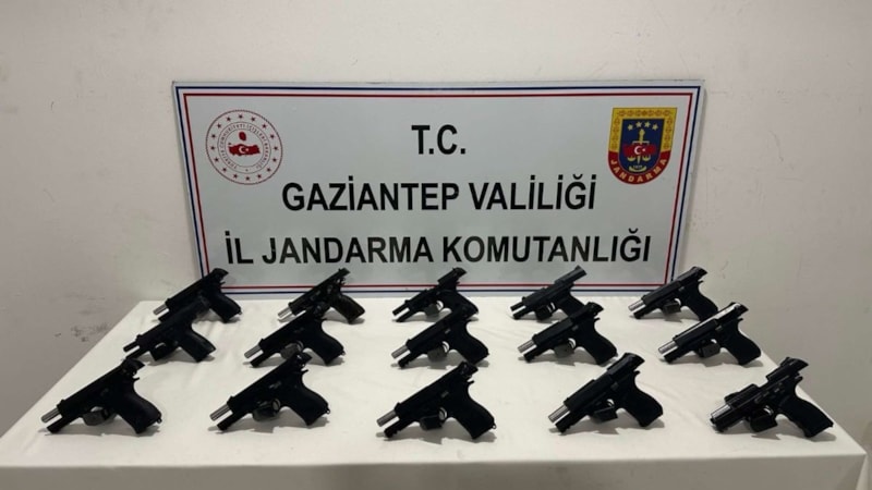 Gaziantep'te 15 adet ruhsatsız tabanca ele geçirildi