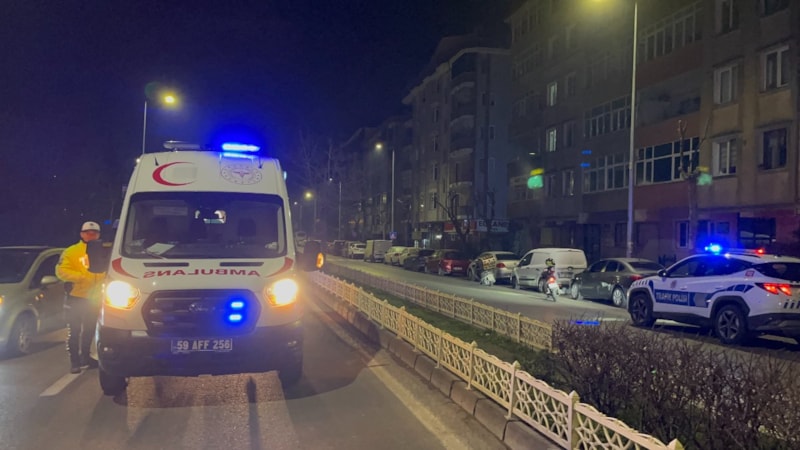 Tekirdağ'da şov yapmak isteyen motosikletli kaza geçirdi