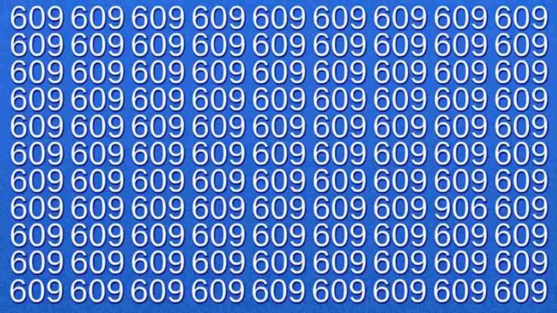 IQ Testi: 609'u Herkes Gördü! Keskin Zekalıların Sadece %2'si 906 Sayısını Görebilecek...