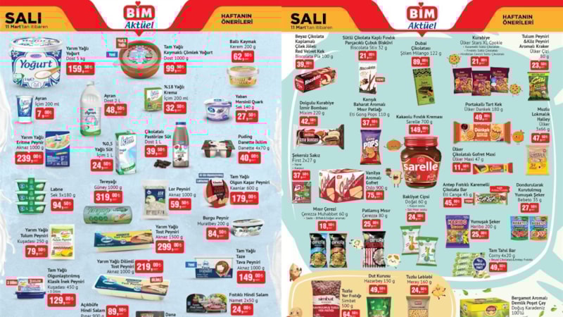 BİM’de Salı indirimleri başlıyor: Tavuk, süt, peynir, sucuk, tereyağı… BİM 11 Mart Aktüel