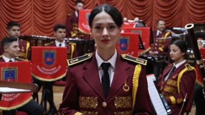 Ankara'da jandarma bandosunun solisti Büşra Astsubay: Bu bir tutku