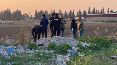 Adana'da dere yatağında insan iskeleti bulundu