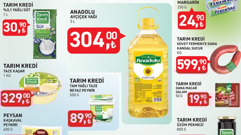 Tarım Kredi'de 11-17 Mart fırsatları! Ayçiçek yağı, süt, peynir, sucuk; İşte Ramazan kampanyası...