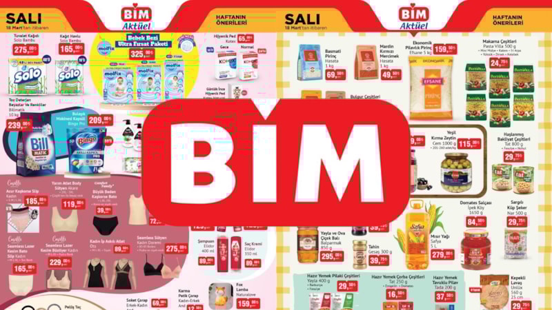 Fiyatlar dip yaptı: Toz deterjan, pirinç, çay, salça... BİM 18-19 Mart Aktüel