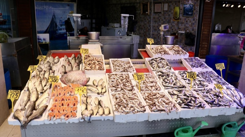 Trabzon'da mezgit ve istavritin kilosu 100 lira