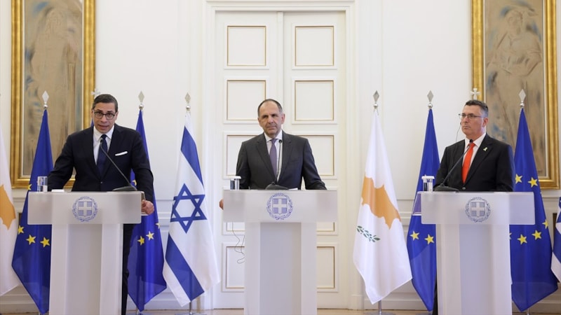 İsrail, Yunanistan ve Rum Kesimi'nden Türkiye karşıtı toplantı