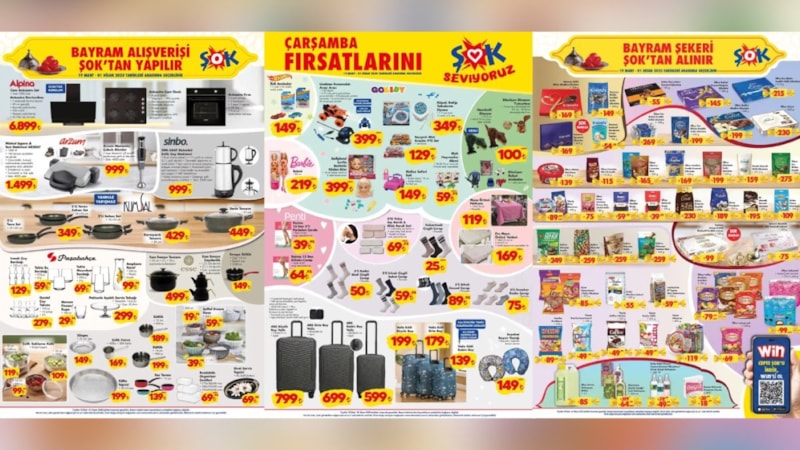 ŞOK’tan Ramazan Bayramı müjdesi: Bayram şekerleri, çikolatalar, kolonya… ŞOK 19 Mart Aktüel