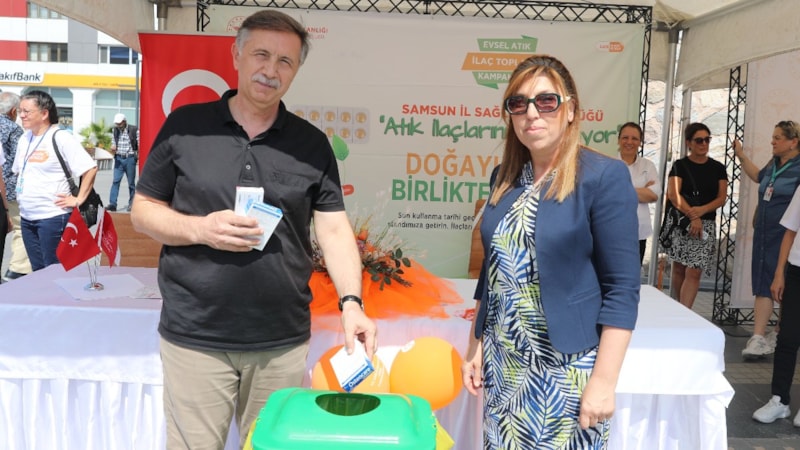 Samsun'da atık ilaçlar toplama noktalarına gidiyor