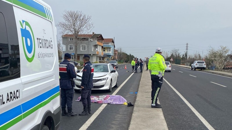 Tekirdağ'da otomobilin çarptığı yaya hayatını kaybetti