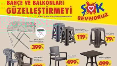 İster bahçeye, ister balkona! ŞOK'a tabure, masa, sandalye geliyor; İşte fiyatları....