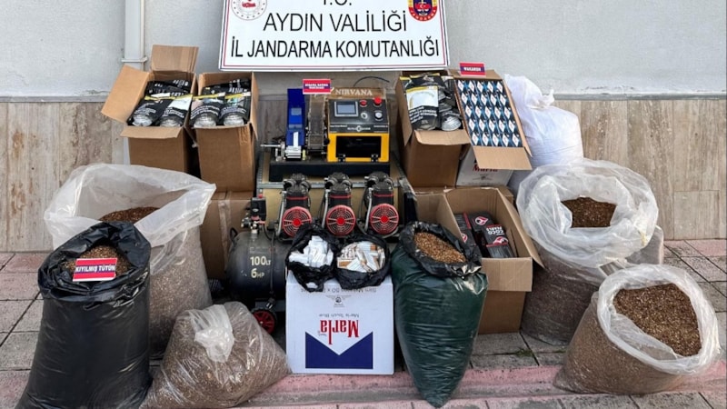 Aydın'da 1 milyon TL’lik kaçak sigara baskını