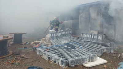 Muğla'da işçilerin kaldığı konteynerlerde yangın