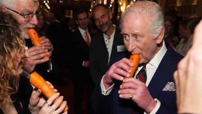 Kral Charles havuçtan yapılmış flüt çaldı