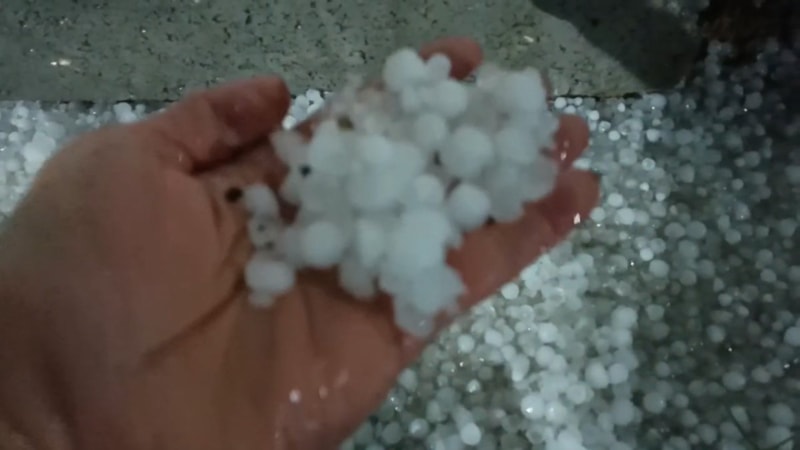 Adıyaman'da dolu yağışı