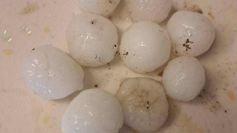 Hakkari'de fındık büyüklüğünde dolu yağdı