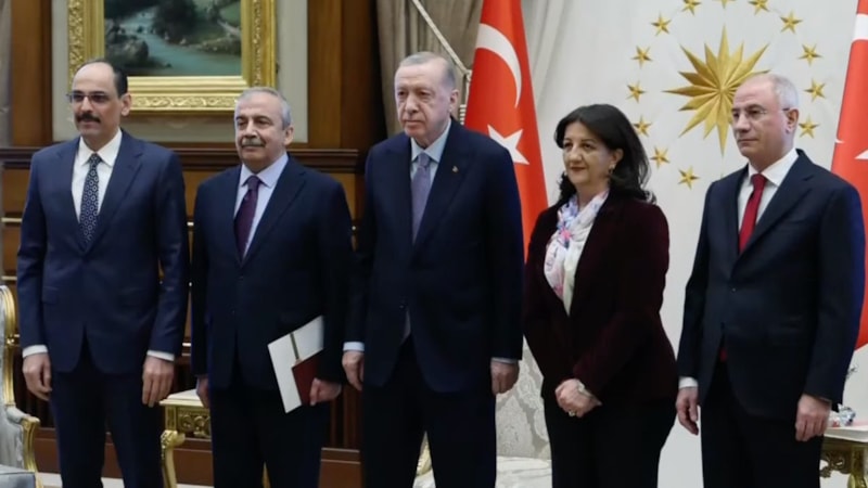 Cumhurbaşkanı Erdoğan'ın DEM Parti heyeti kabulü