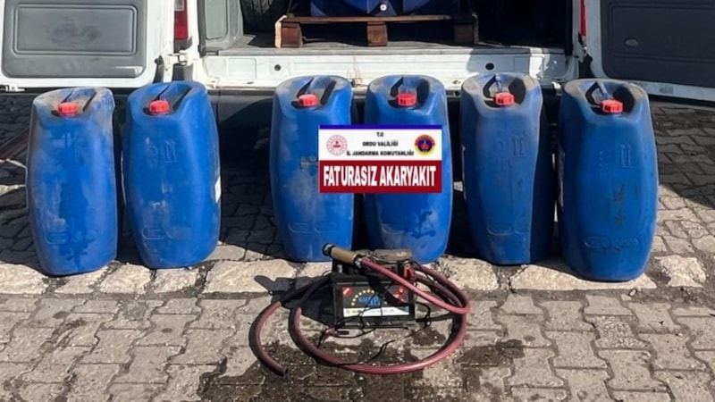 Ordu'da faturasız akaryakıt satan şüpheli yakalandı