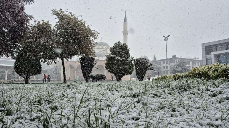 Düzce'de kar yağışı etkili oluyor