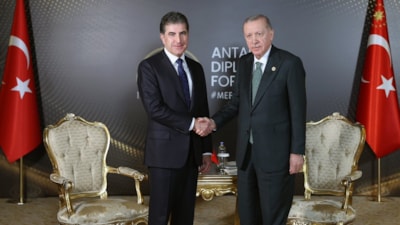 Cumhurbaşkanı Erdoğan, IKYB Başkanı Barzani ile görüştü