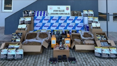 Aydın'da jandarma ekipleri 1 milyon 135 bin makaron ele geçirdi
