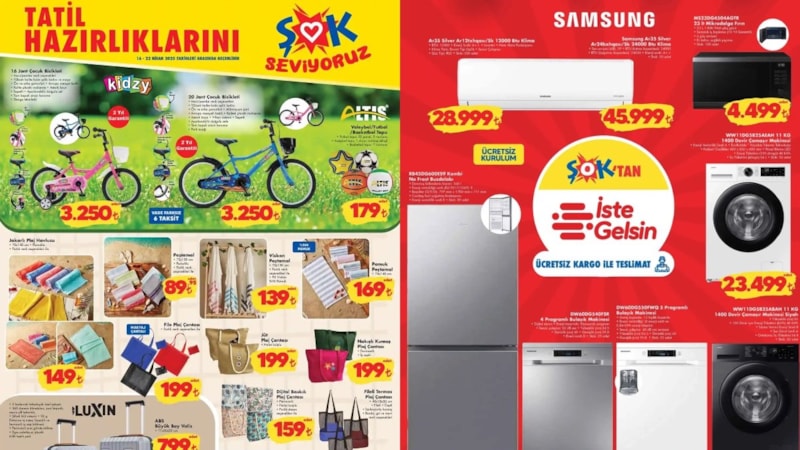 ŞOK’tan bahar kıyağı: Ne alırsan 50 TL…. ŞOK 16 Nisan Aktüel