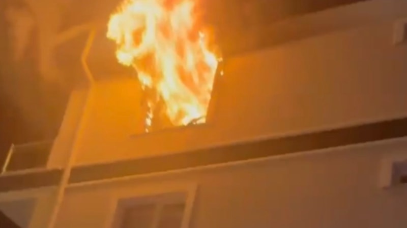 Kırşehir'de 4 katlı binada yangın paniği