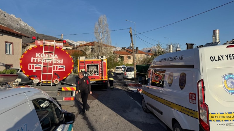 Konya'da eski karısı ve komşularına saldırıp evi yaktı