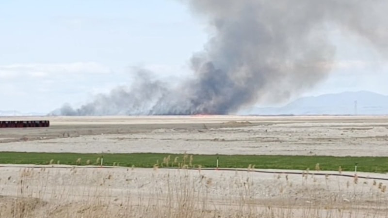 Kayseri Sultan Sazlığı Milli Parkı'nda yangın