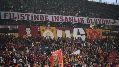 Galatasaray taraftarından Filistin'e destek
