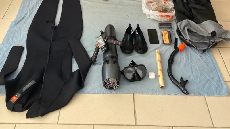 Aydın'da sualtı scooterıyla Yunanistan'a kaçmaya çalıştı