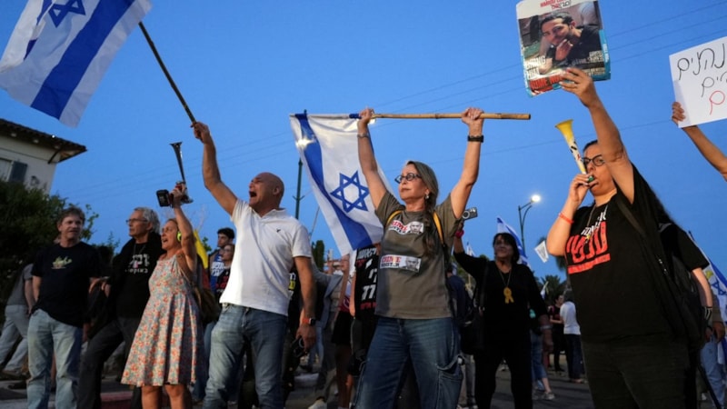 Gazze sınırında İsrailli esir aileleri, Netanyahu'yu protesto etti